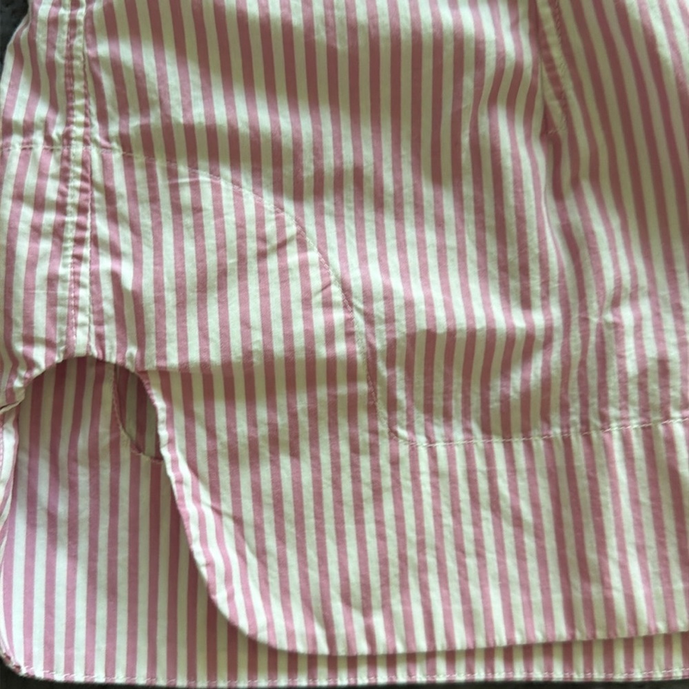 GANNI cotton white pink striped button down top blouse, size US 6 - Picture 11 of 11